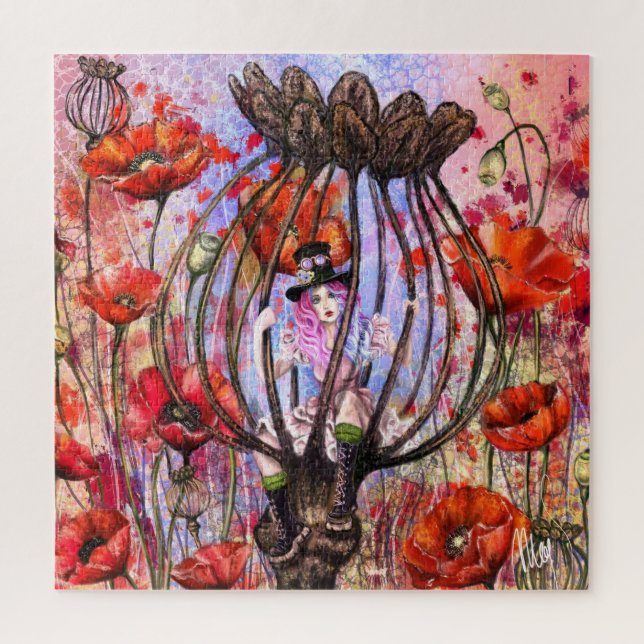 Rompecabezas Fantasía Amapolas (Vertical)