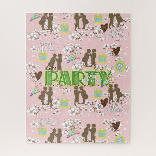 Rompecabezas felices de cumpleaños (Vertical)