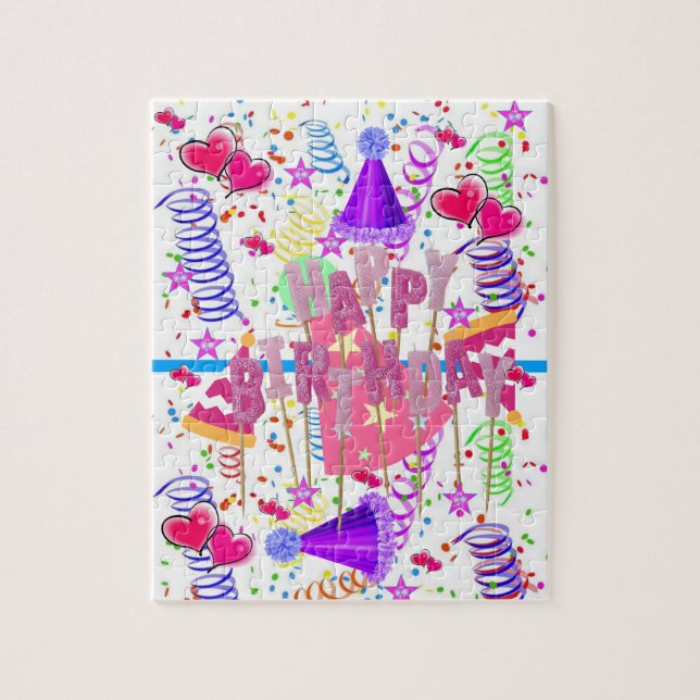 Rompecabezas feliz cumpleaños (Vertical)