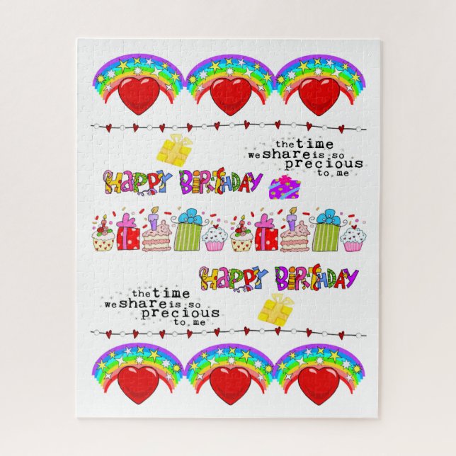 Rompecabezas Feliz cumpleaños a San Valentín (Vertical)