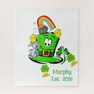 Rompecabezas Feliz Día de San Patricio Conejo