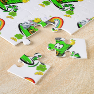 Rompecabezas Feliz Día de San Patricio Conejo