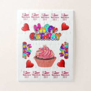 Rompecabezas Feliz día de San Valentín Feliz cumpl