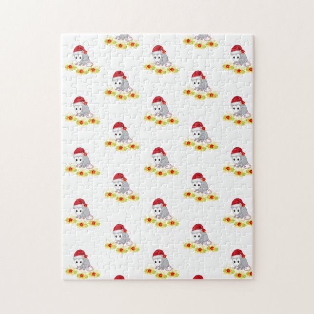 Rompecabezas Feliz Navidad Opossum de Navidad  (Vertical)