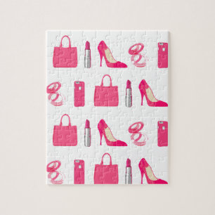 Rompecabezas femenino del diseño de las cosas