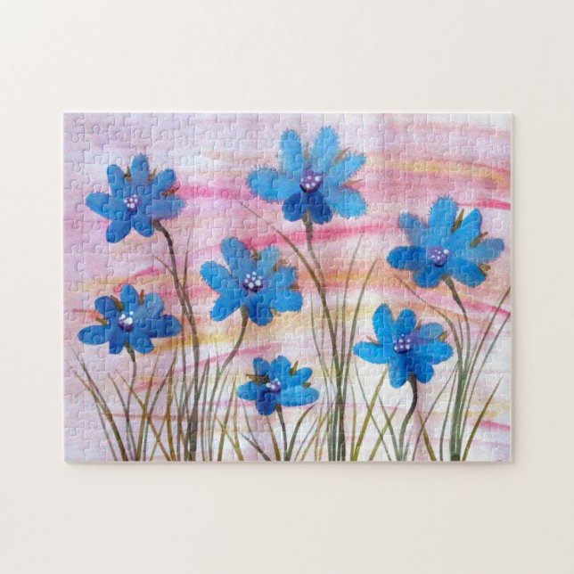 Rompecabezas floral colorido (Horizontal)