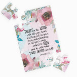 Rompecabezas floral de la Biblia<br><div class="desc">El diseño del rompecabezas floral de verso bíblico se basa en el papel dominante de las flores.</div>