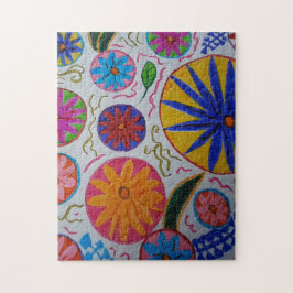 Rompecabezas floral moderno