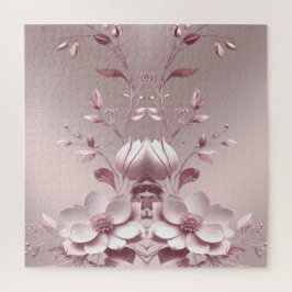 Rompecabezas floral rosa