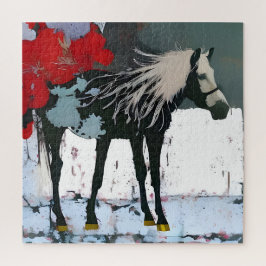 Rompecabezas florales de caballo