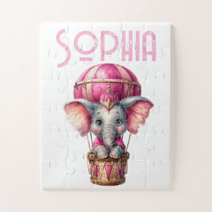 Rompecabezas Florales de Elefante Adorable