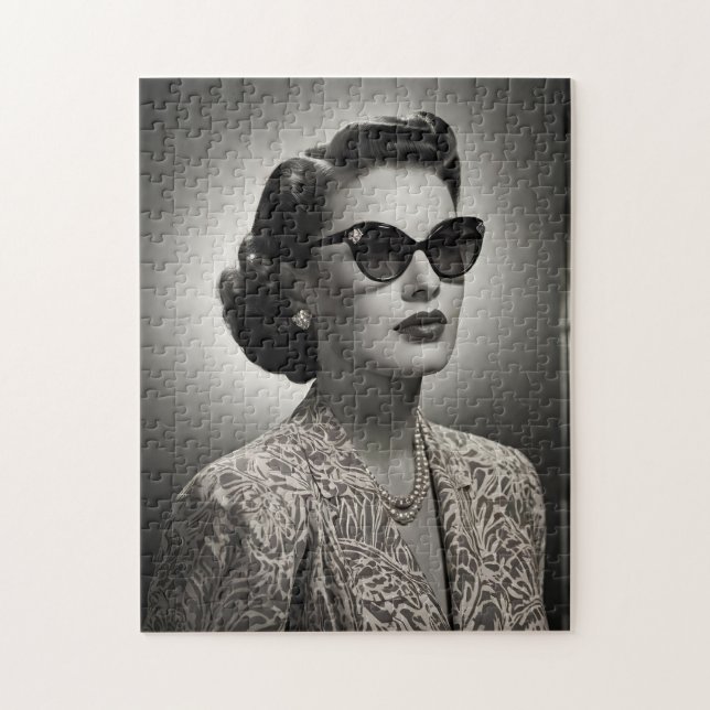 Rompecabezas fotográfico de moda vintage - Viñeta  (Vertical)