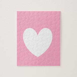 Rompecabezas fotográfico del corazón blanco
