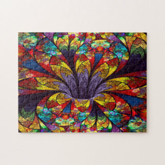 Rompecabezas Fractal De Blogueo De Vidrio Manchado