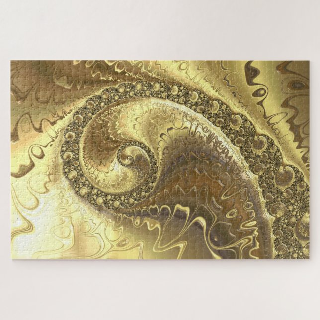 rompecabezas fractal dorado (Horizontal)