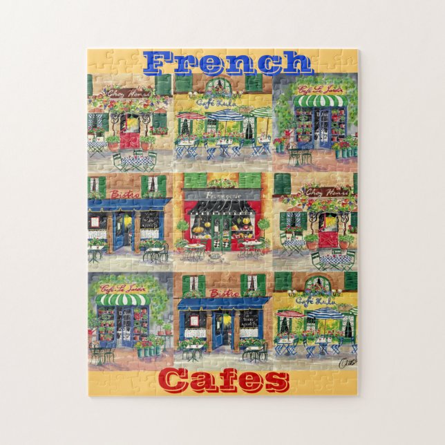 Rompecabezas francés de los cafés (Vertical)