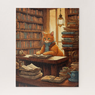 rompecabezas gato de biblioteca #12