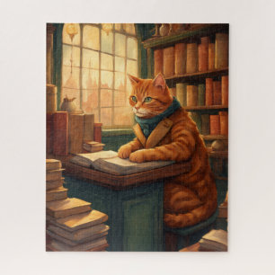 rompecabezas gato de biblioteca #14