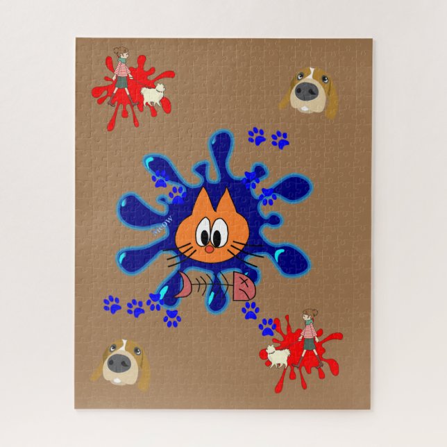 Rompecabezas Gatos De Perro (Vertical)