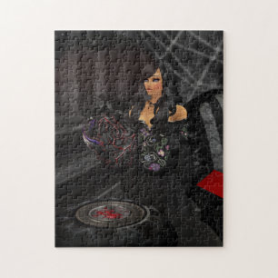 Rompecabezas gótico del corazón negro