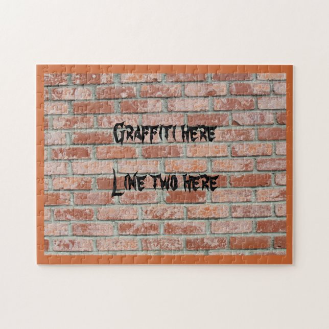 Rompecabezas - Graffiti en la pared de ladrillo (Horizontal)