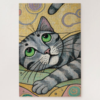 Rompecabezas Gris Cat 1000 Piece