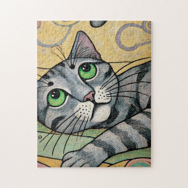 Rompecabezas Gris Cat 250 Piece (Vertical)