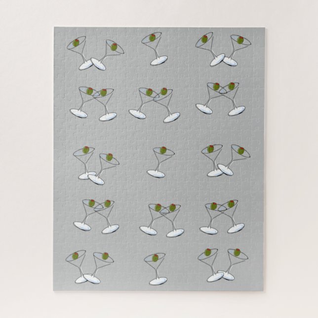 Rompecabezas Gris Martini Glasses (Vertical)