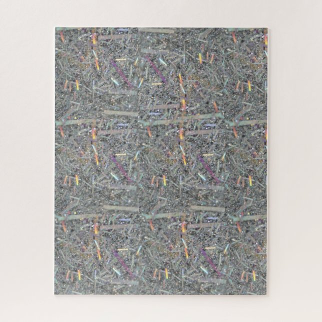 Rompecabezas Gris y Plata Patrón (Vertical)