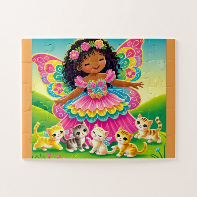 ROMPECABEzas "HADA FELIZ Y GATITOS" (Horizontal)