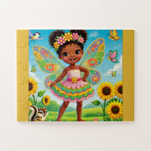 ROMPECABEZAS "HADA FELIZ Y GIRASOLES"