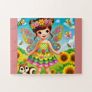 ROMPECABEZAS "HADA SONRIENTE Y GIRASOLES"