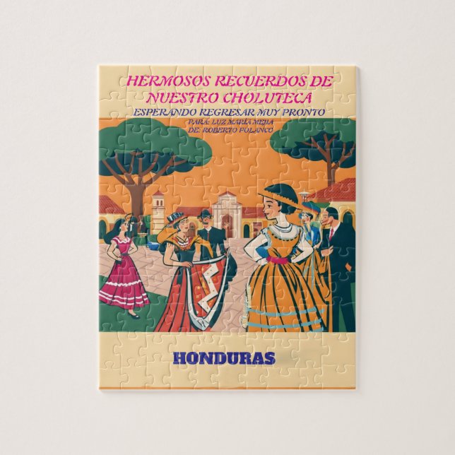 Rompecabezas  Honduras CHOLUTECA Retro poster (Vertical)