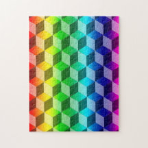 Rompecabezas - Ilusión de bloques arcoiris