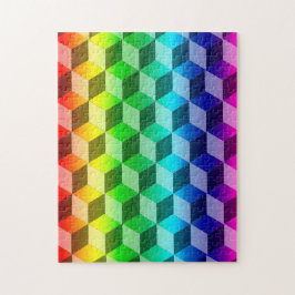 Rompecabezas - Ilusión de bloques arcoiris