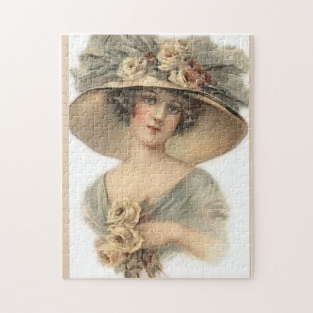 Rompecabezas Ilustracion de época Art Nouveau (Vertical)