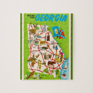 Rompecabezas Ilustrado de Georgia para Niños 8x10