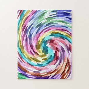 Rompecabezas imposible: espiral colorida
