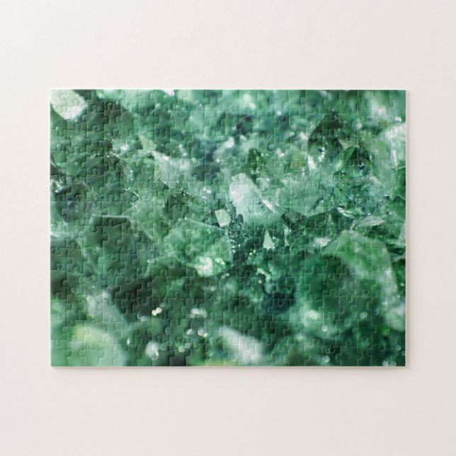 Rompecabezas imposible - Macro de gema esmeralda (Horizontal)