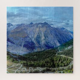 Rompecabezas Imposible - Montaña Azul Y Verde