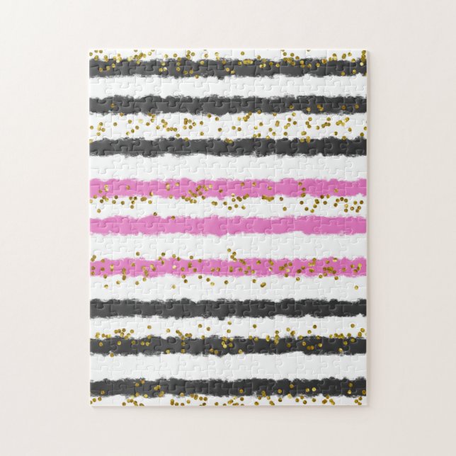 Rompecabezas imposibles regalo gracioso black pink (Vertical)