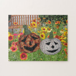 Rompecabezas - Jack O Lanterns entre las Flores