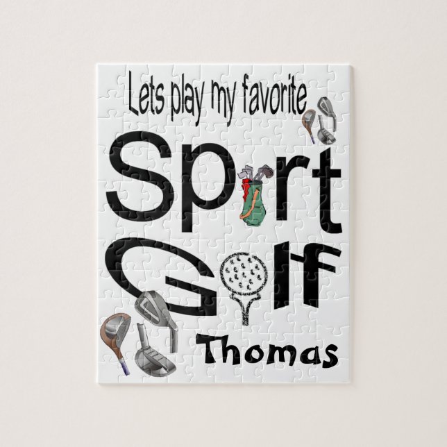 Rompecabezas Juguemos a nuestro golf deportivo fav (Vertical)