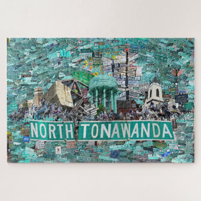 Rompecabezas - Las calles de North Tonawanda NY  (Horizontal)