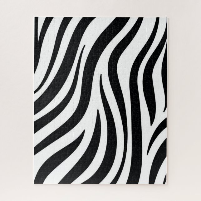 Rompecabezas Leopardo Blanco y Negro (Vertical)