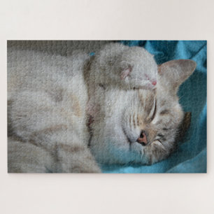 rompecabezas madre y gatito