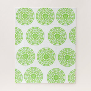 Rompecabezas Mandala verde