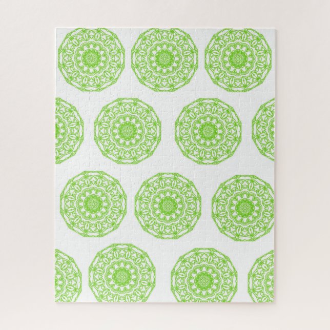 Rompecabezas Mandala verde (Vertical)