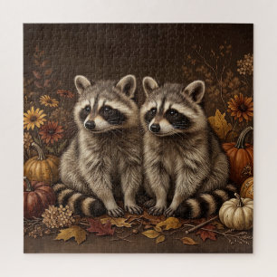 Rompecabezas Mapaches de Otoño