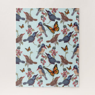 Rompecabezas Mariposa Aves Vintage